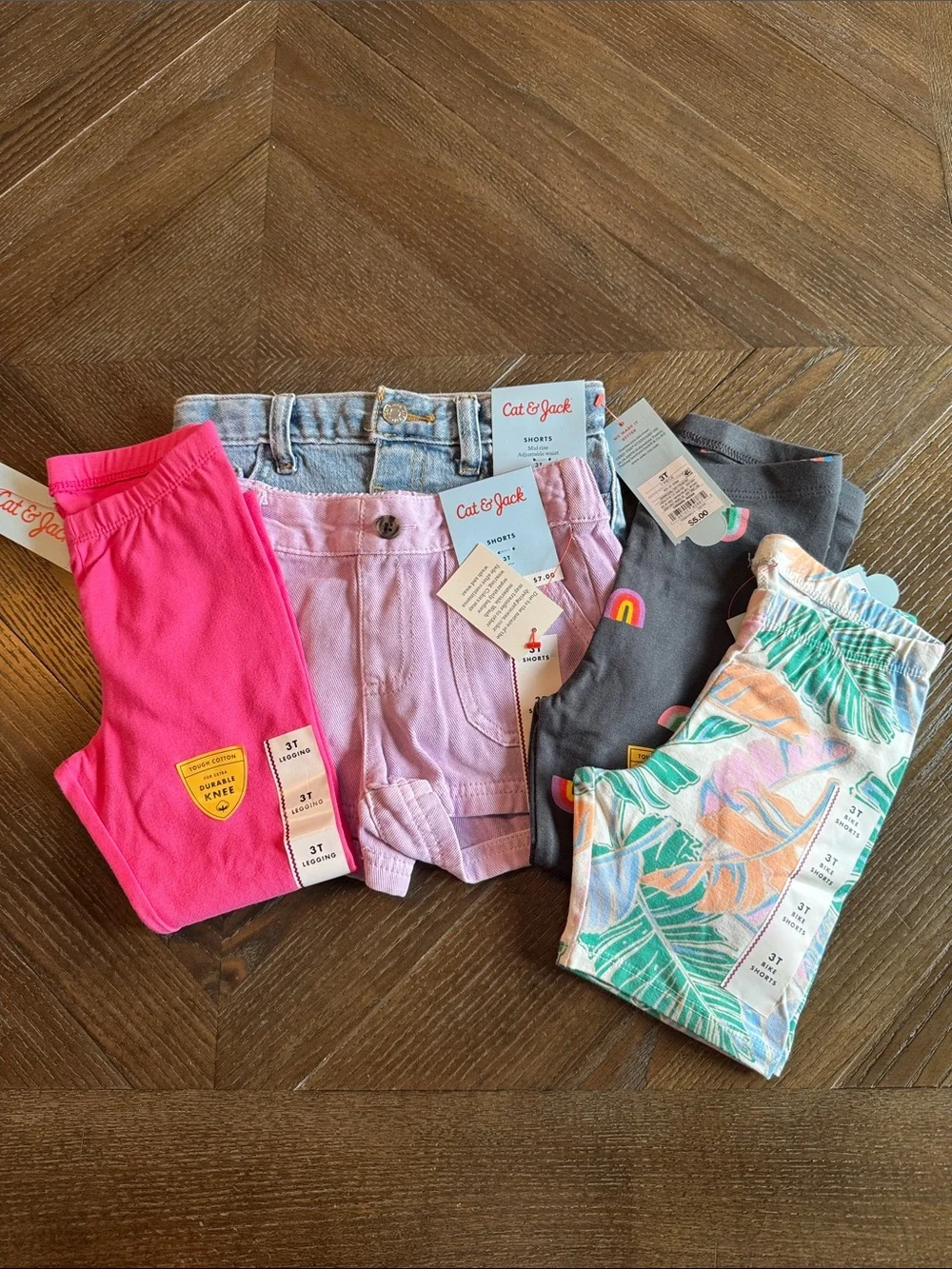 Cat & Jack Girls Bundle Shorts & Leggings 3T New NWT